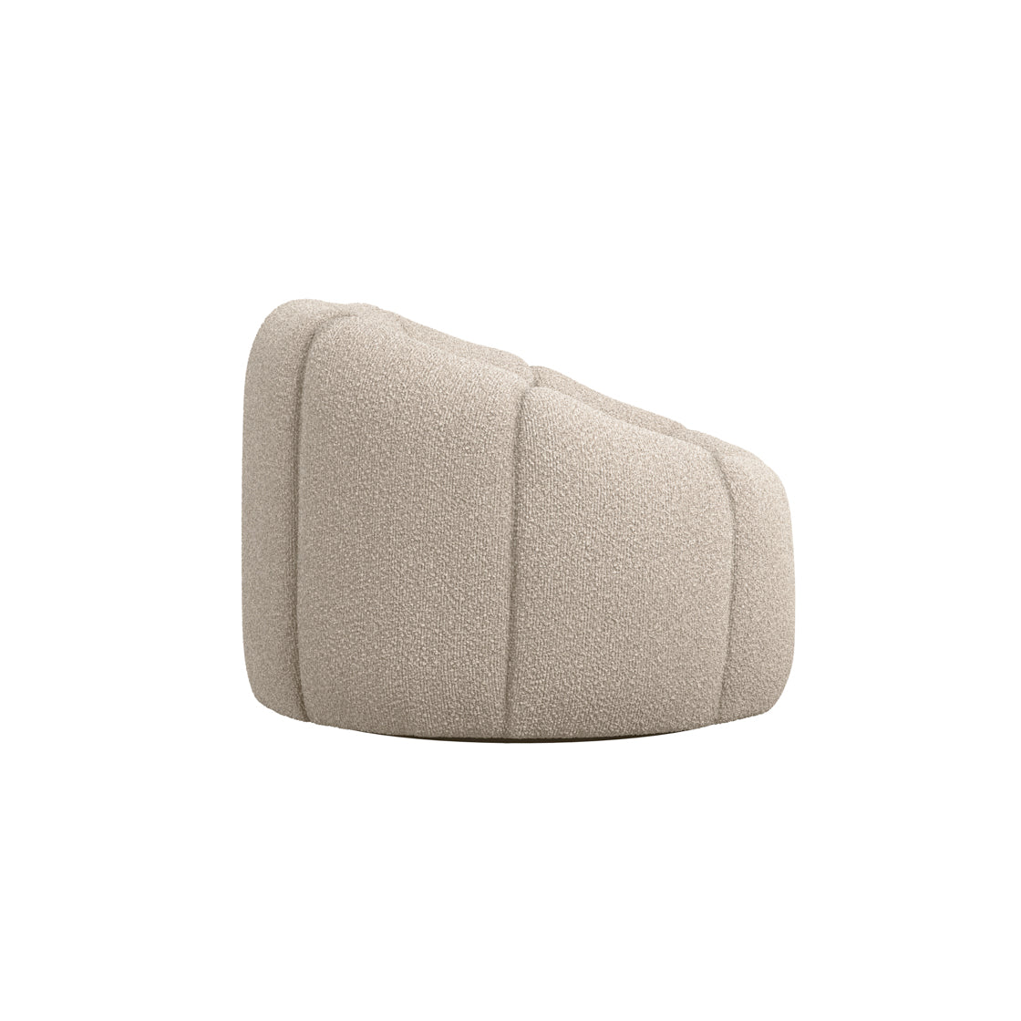 Nao Buff Cream Boucle Swivel Accent Chair